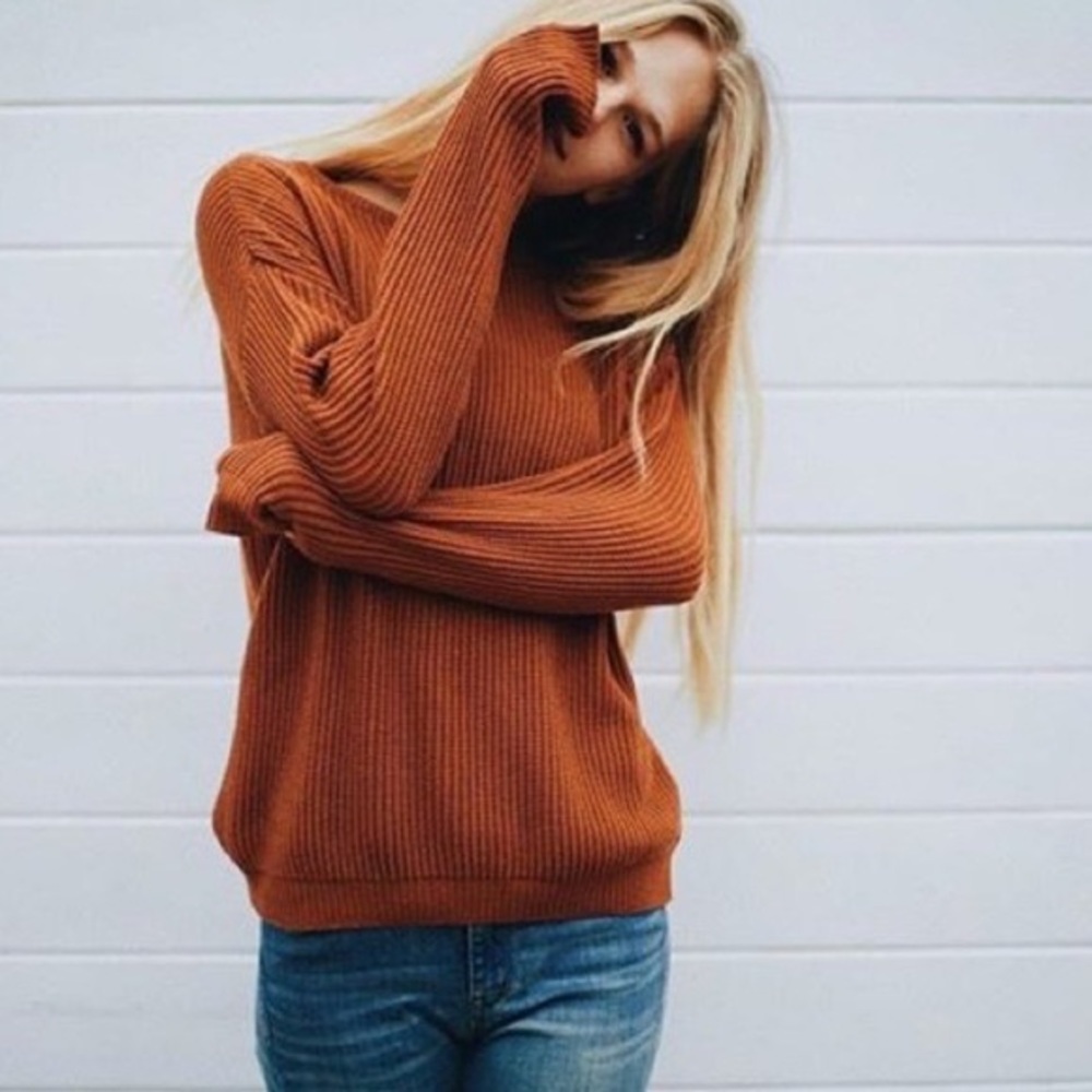 ✨3 for $25✨ Brandy Melville Burnt Orange Ollie Sweater